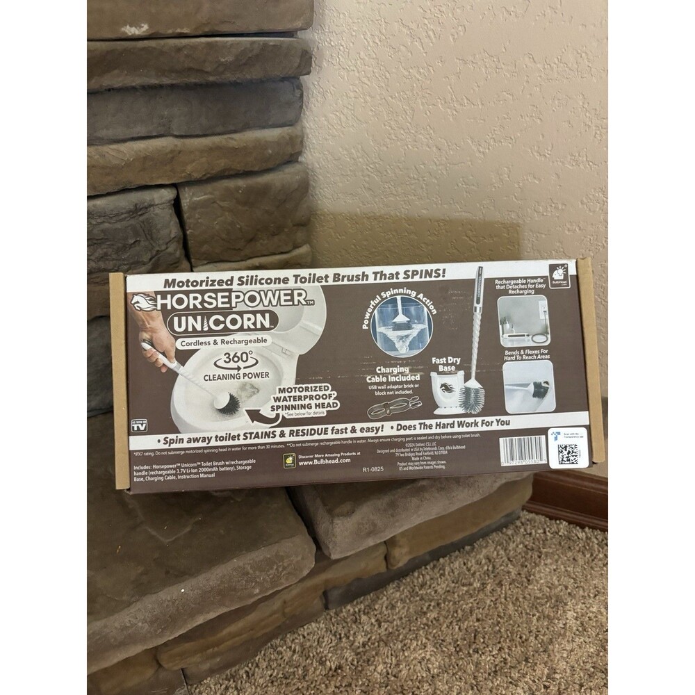 Horsepower Unicorn Cordless And Rechargeable Toilet Brush That Spins  Brand New